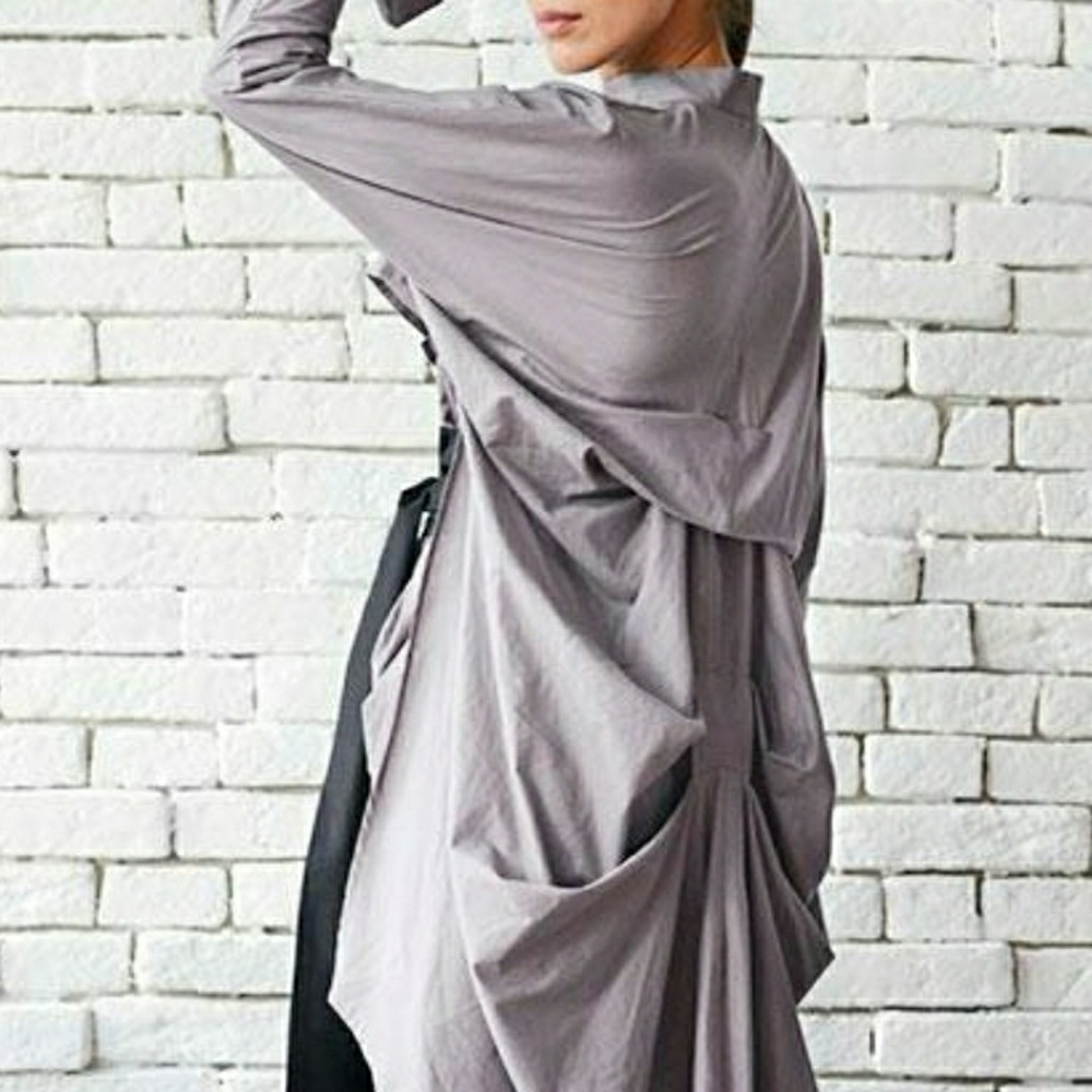 Shirt with Belt/Kimono Shirt/Long Sleeve Top